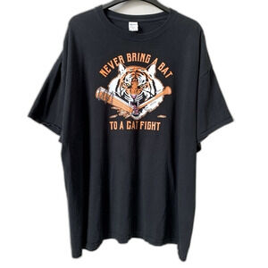 Never Bring a Bat to a Cat Fight Graphic Tee The Walking Dead Negan Ezekiel